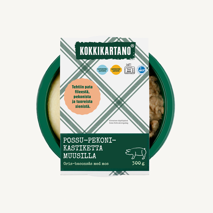 Possu-pekonikastiketta muusilla